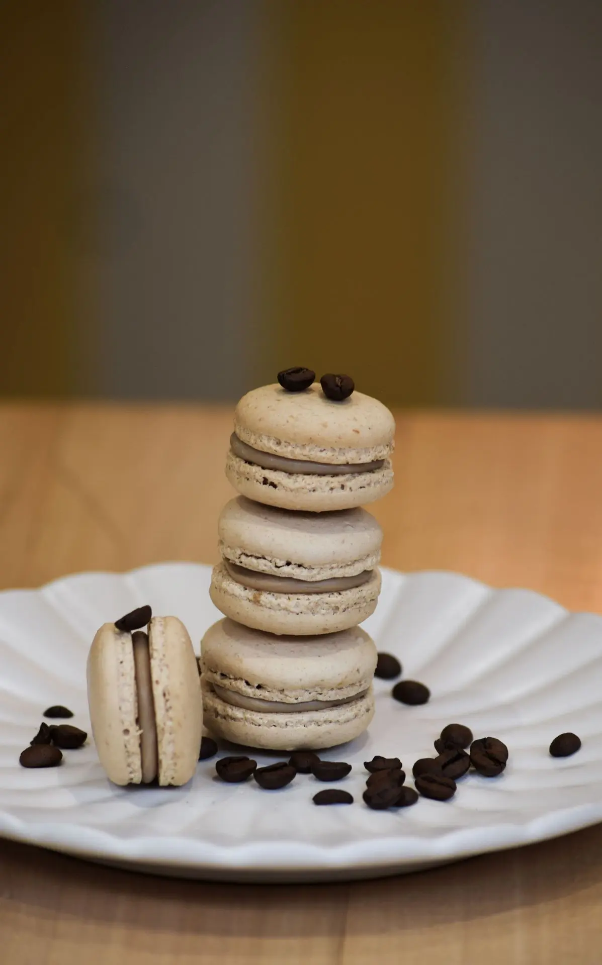 macarons artisanaux au café